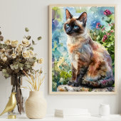 ADORABLE CAT-WASSERFARBEN-ILLUSTRATION POSTER