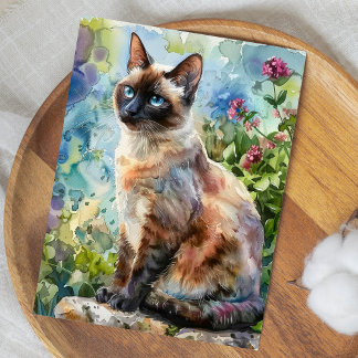 ADORABLE CAT-WASSERFARBEN-ILLUSTRATION POSTKARTE