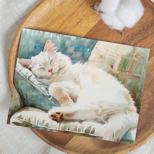 ADORABLE CAT-WASSERFARBEN-ILLUSTRATION POSTKARTE