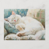 ADORABLE CAT-WASSERFARBEN-ILLUSTRATION POSTKARTE (Vorderseite)