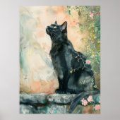 ADORABLE CAT WATERCOLOR ILLUSTRATION POSTER (Vorne)