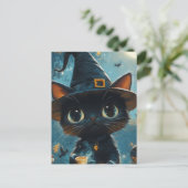 Adorable Cat Witz Postkarte (Stehend Vorderseite)
