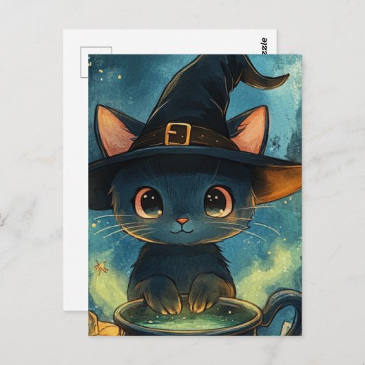 Adorable Cat Witz Postkarte (Vorne/Hinten)