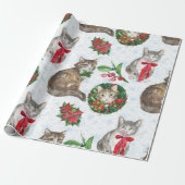 Adorable Cat Wreath Geschenkpapier (Ungerollt)