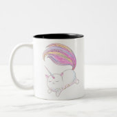 Adorable Caticorn Zweifarbige Tasse (Links)