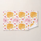 Adorable Cats and Ghosts Pattern Badhandtuch Set (Handtuch)