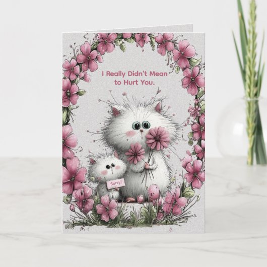 Adorable Cats Apology Greeting Card Karte (Vorderseite)