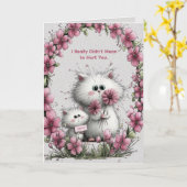 Adorable Cats Apology Greeting Card Karte (Gelbe Blume)