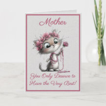 Adorable Cats Best Mother's Day Greeting Card