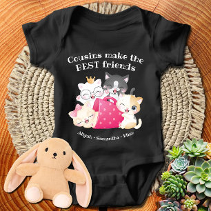 Adorable Cats Cousin machen die besten Freunde zu Baby Strampler