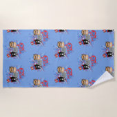 Adorable Cats Happy 4. Juli Strandtuch (Vorderseite)