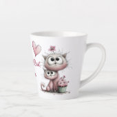Adorable Cats Illustrations Latte Mug Milchtasse (Rechts)