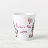 Adorable Cats Illustrations Latte Mug Milchtasse (Vorderseite)