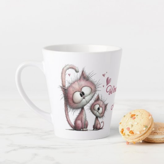 Adorable Cats Illustrations Latte Mug Milchtasse (Beispiel)
