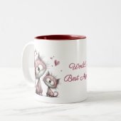 Adorable Cats Illustrations Mug Zweifarbige Tasse (Vorderseite Links)