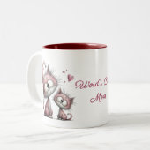 Adorable Cats Illustrations Mug Zweifarbige Tasse (Vorderseite Links)