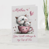 Adorable Cats in a Teacup Greeting Card Karte (Vorderseite)
