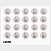 Adorable Cats in Flower Garden Sticker (Blatt)