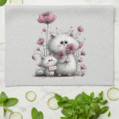 Adorable Cats Meow Kitchen Towel Geschirrtuch (Gefaltet)