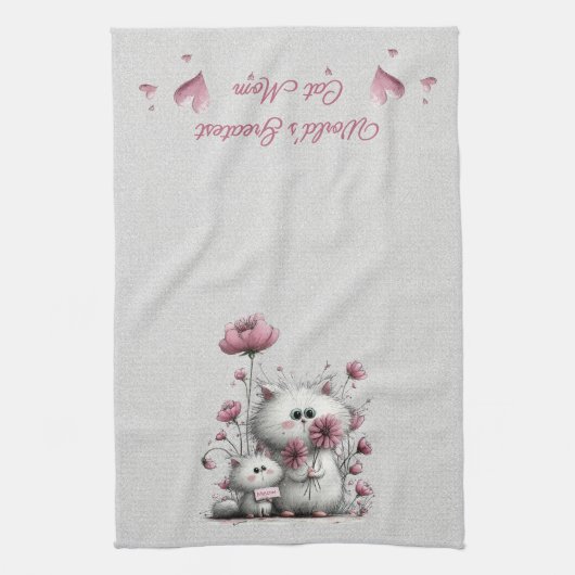 Adorable Cats Meow Kitchen Towel Geschirrtuch (Vertikal)
