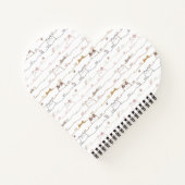 Adorable Cats Peeking Over Hearts Notizblock (Rückseite)