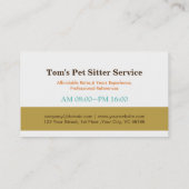 Adorable Cats Sitzdienst Visitenkarte (Rückseite)