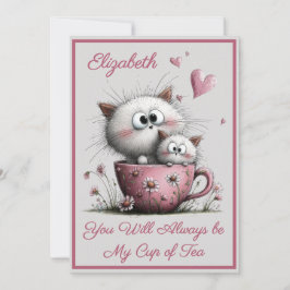 Adorable Cats Valentines Day Greeting Card Karte