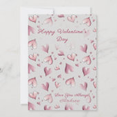 Adorable Cats Valentines Day Greeting Card Karte (Rückseite)