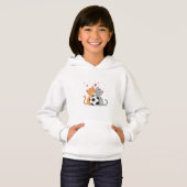Adorable Cats with Soccer Ball on Valentines Day Hoodie (Vorne ganz)