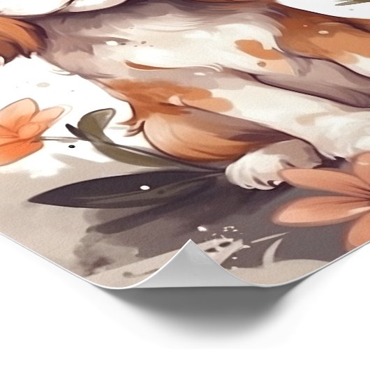 Adorable Cavalier King Charles Spaniel Niedlich Do Poster (Ecke)