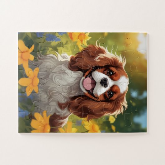 Adorable Cavalier King Charles Spaniel Puzzle (Horizontal)