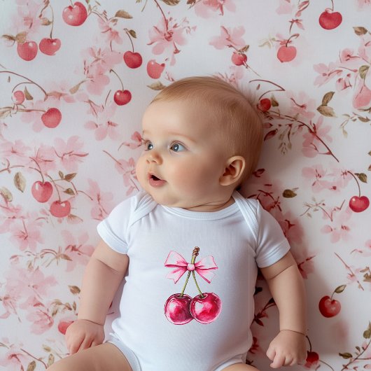 Adorable Cherry Baby Strampler
