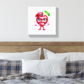 "Adorable Cherry Heart Wall Art" Leinwanddruck (Insitu (Schlafzimmer))