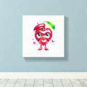 "Adorable Cherry Heart Wall Art" Leinwanddruck (Insitu (Holzboden))