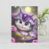 Adorable Cheshire Kitten Feiertagskarte (Stehend Vorderseite)