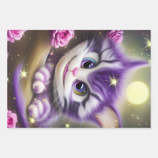 Adorable Cheshire Kitten Geschenkpapier Set (Vorderseite 3)