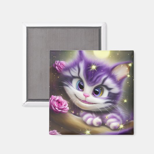 Adorable Cheshire Kitten Magnet (Vorderseite/Rückseite)