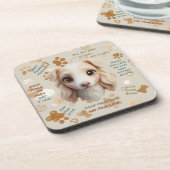 Adorable Chibi Borzoi Puppy Face Coaster Getränkeuntersetzer (Linke Seite)