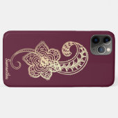 Adorable Chic Gold Paisley Case-Mate iPhone Hülle (Rückseite (Horizontal))