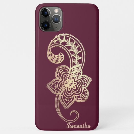 Adorable Chic Gold Paisley Case-Mate iPhone Hülle (Rückseite)