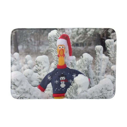 Adorable Chicken Weihnachtsmatte! Badematte (Vorderseite)