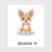 Adorable Chihuahua, isometrische Freude, klein Aufkleber (Blatt)