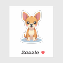 Adorable Chihuahua, isometrische Freude, klein Aufkleber
