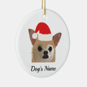 Adorable Chihuahua Weihnachten Keramik Ornament (Rechts)