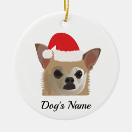 Adorable Chihuahua Weihnachten Keramik Ornament