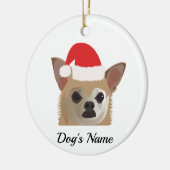 Adorable Chihuahua Weihnachten Keramik Ornament (Links)