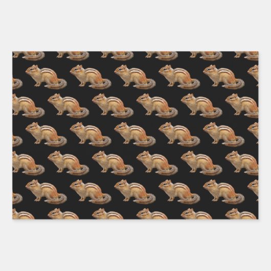Adorable Chipmunk Geschenkwrap Geschenkpapier Set (Vorderseite 2)