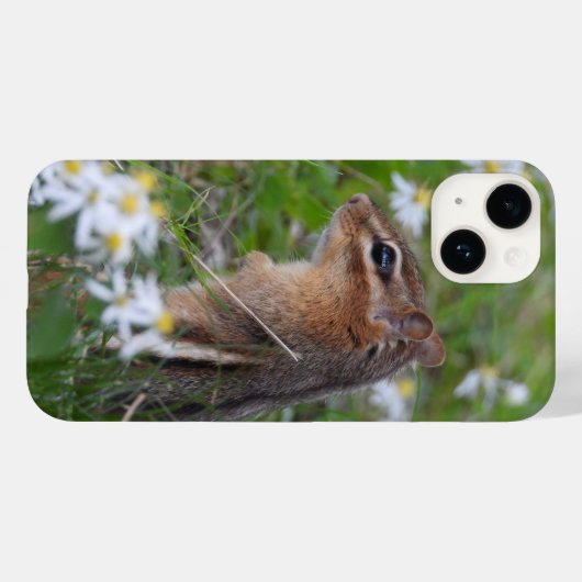 Adorable Chipmunk in Blume Case-Mate iPhone Hülle (Rückseite (Horizontal))
