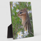 Adorable Chipmunk in Blume Fotoplatte (Seite)