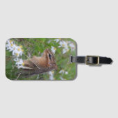 Adorable Chipmunk in Blume Gepäckanhänger (Vorderseite (Horizontal))